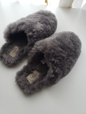 UGG Fluff Clog Gray Women's Slippers